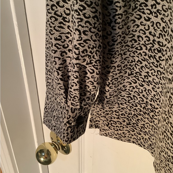 Vintage animal print long sleeve blouse by Scorpio - Picture 3 of 9